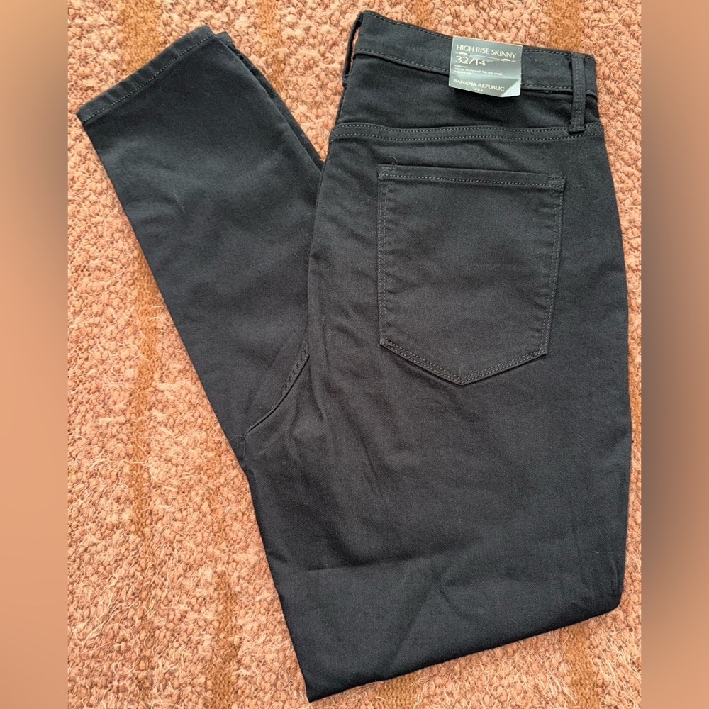 Banana Republic black high waisted skinny jeans NWT